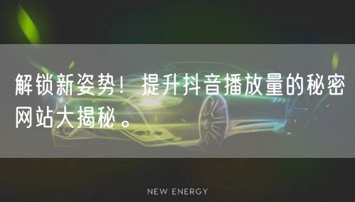 解锁新姿势!提升抖音播放量的秘密网站大揭秘。