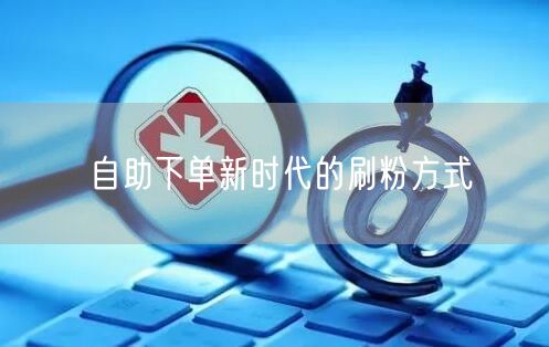 自助下单新时代的刷粉方式