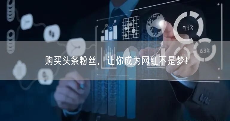 购买头条粉丝,让你成为网红不是梦!