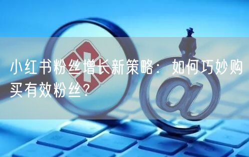 小红书粉丝增长新策略:如何巧妙购买有效粉丝?